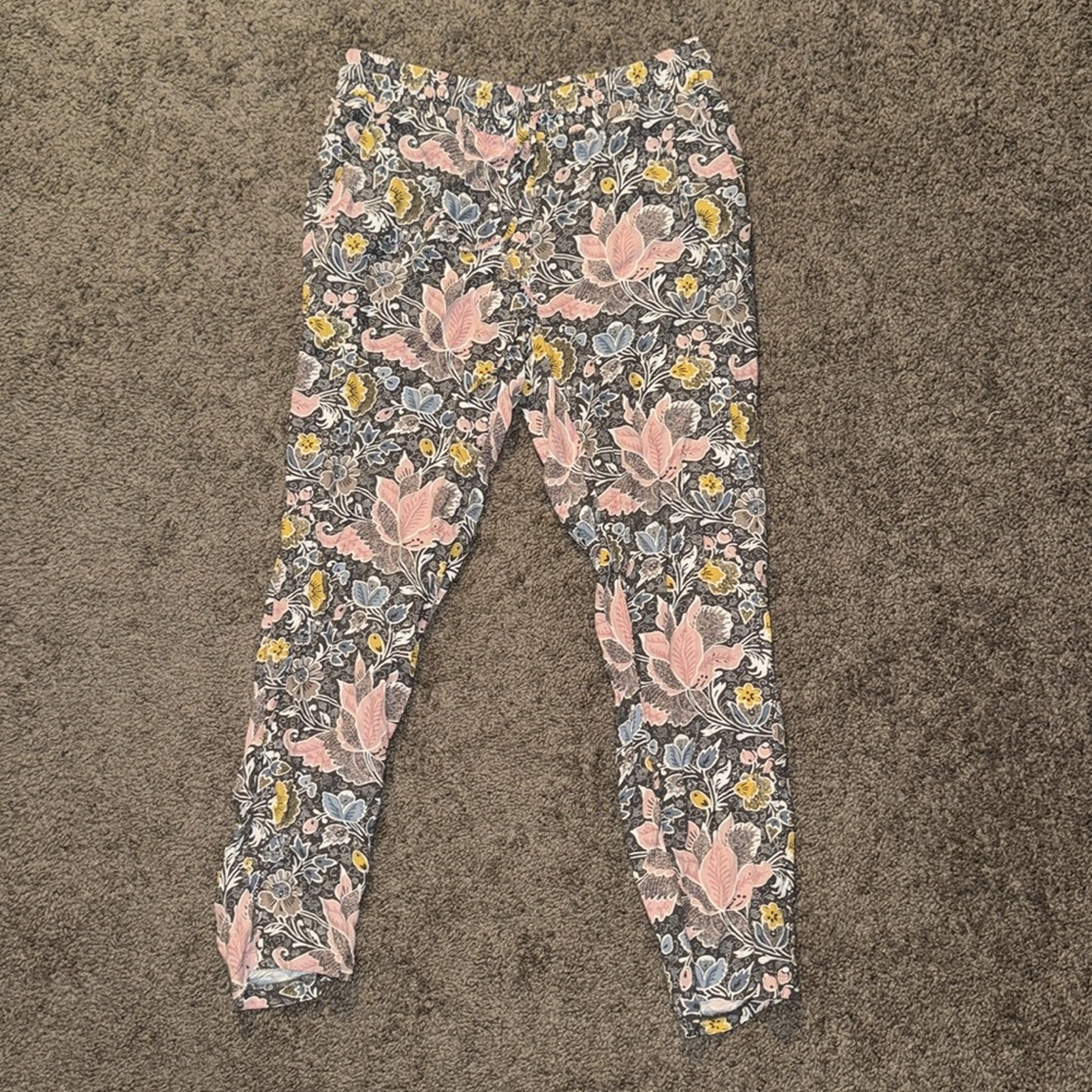 LOFT XS Floral Flowy Pants